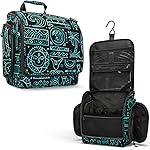 VENTURE 4TH Hanging Travel Toiletry Bag for Women & Men - Travel Organizer with Expandable Compartments & Removable Clear Pouch for Toiletries (Surfing Vibes)