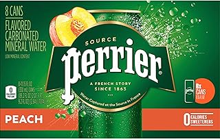 PERRIER Peach Flavored Carbonated Mineral Water
