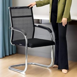 SCHOOL FURNITURE Office Visitor Chair for Home Study Conference Room Computer Reception use with arm Rest and Steel Frame ... Price In India