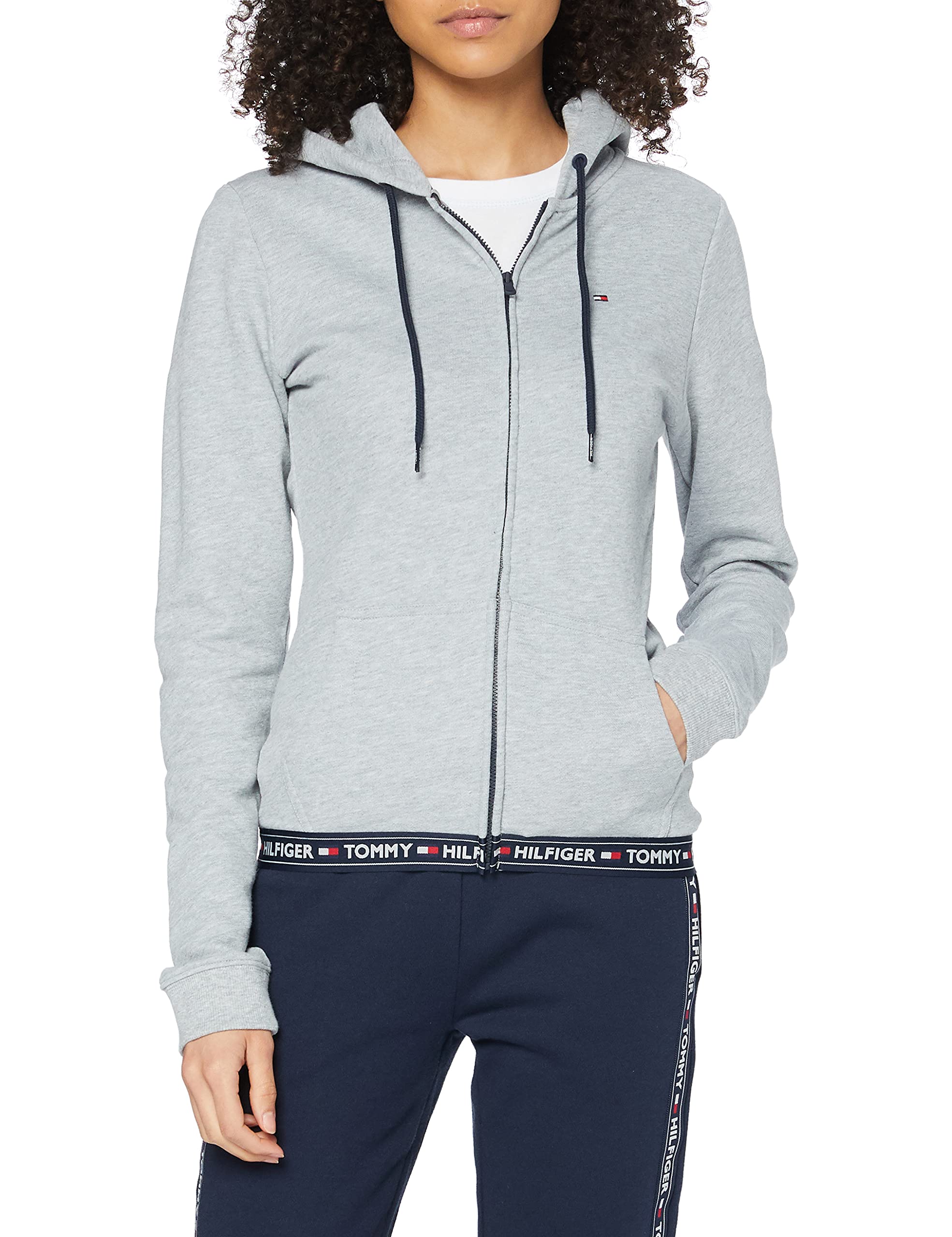 Tommy Hilfiger Damen Hoodie mit Reißverschluss Zipper