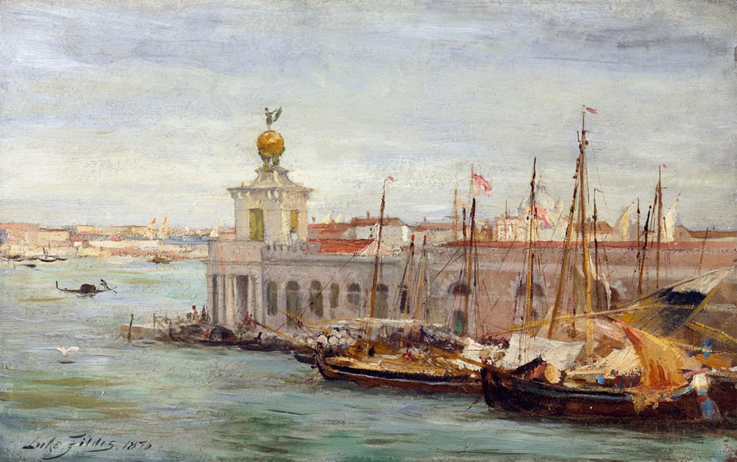 POSTERIIk Vintage Art Print Images Pictures Print Venice by Samuel Luke Fildes Modern Colour Posters for Office Home Decor 60x90cm