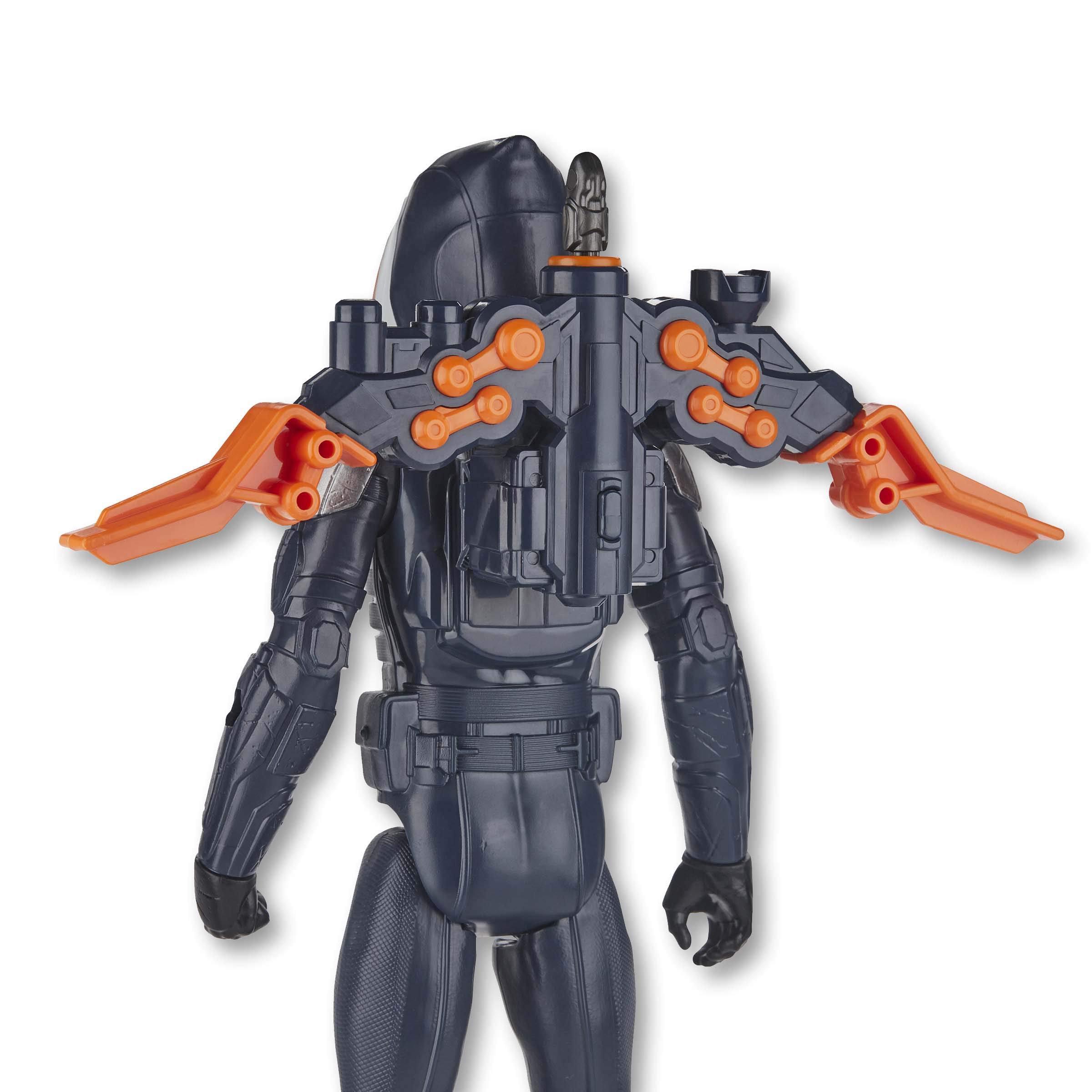 Marvel Black Widow Titan Hero Series Blast Gear Taskmaster Actionfigur, 30 cm Spielzeug, mit Launcher und Projektilen, ab 4 Jahren