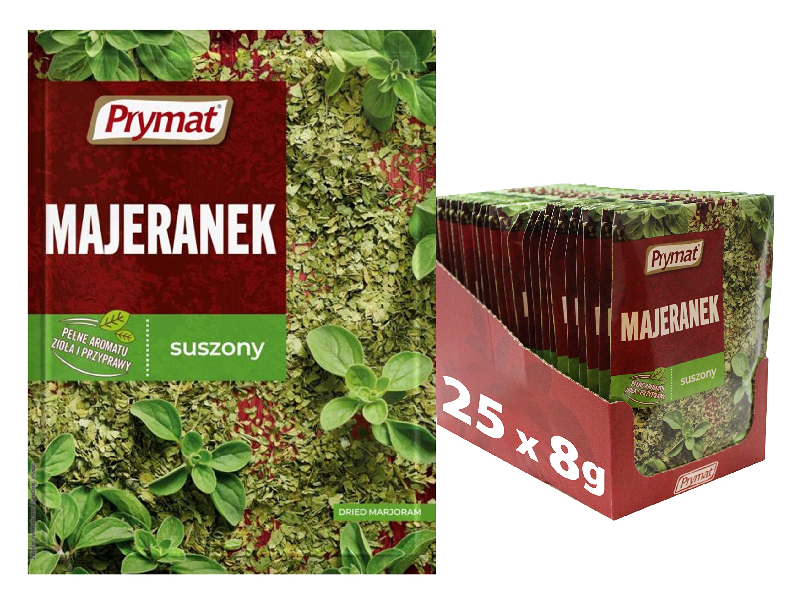 Prymat – Marjolaine séchée, assaisonnement aromatique, herbes séchées, 8 g (lot de 25)