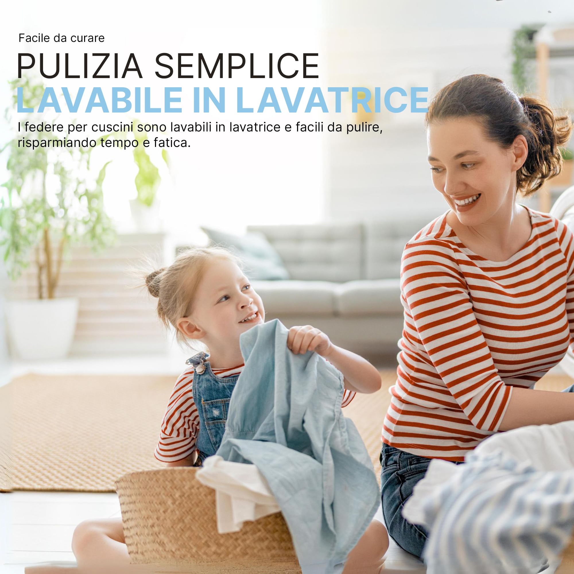 Federa 80x80 Bianco - Set da 2 - Federe in Microfibra di Alta Qualità - Morbide, Confortevoli e Lavabili in Lavatrice - Federa 80x80 per Cuscini, Set 2 Federe Bianco - OEKO-TEX Certificato