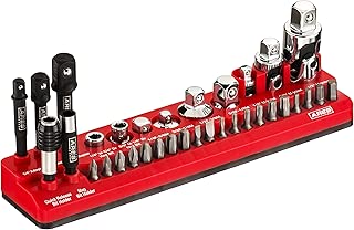 ARES 70751-34-Piece Socket Accessory Set - Includes Adapters, Universal Joints, Bit Holders, and Bits - Magnetic Organizer for Ideal Accessory Storage - coolthings.us
