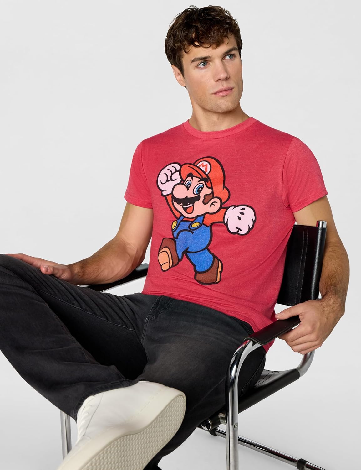 Nintendo Mens Nintendo Super Mario Jump Pose T-shirtT-Shirt - Image 2