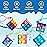 JOYIN Square Pop Fidget Keychain 30 Pack Pop Fidget Toys Bulk Party Favors for Kids 4-8,8-12 Years, Christmas Goodie Bags Stuffers Back to School Gifts for Students Classroom Prizes Sensory Toys