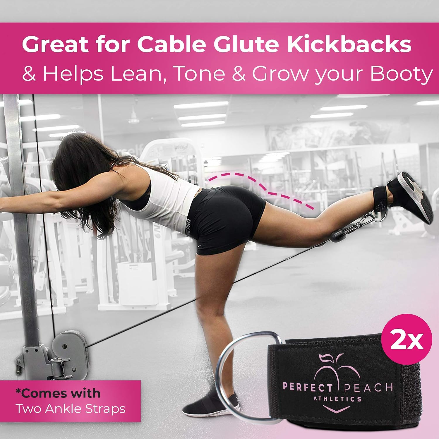Perfect Peach Athletics Ankle Straps for Cable Machines