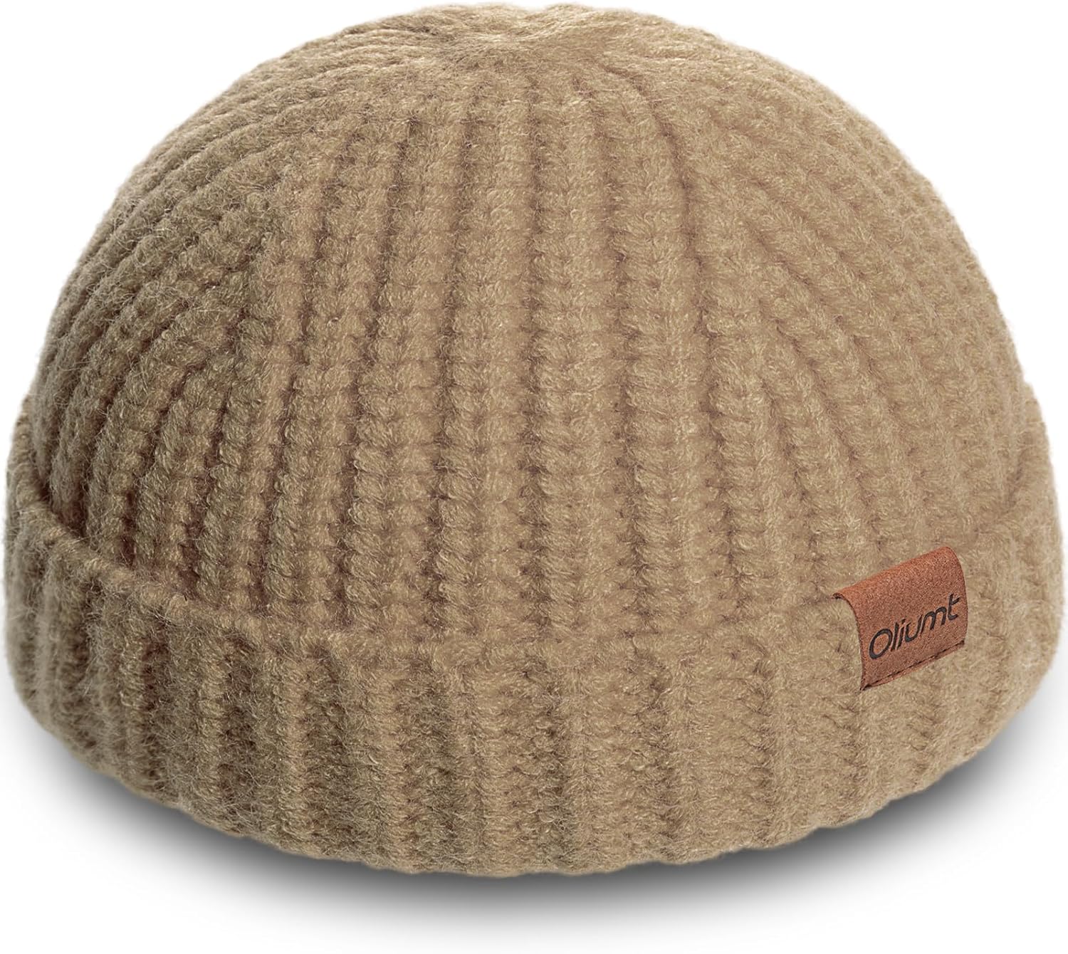 Fisherman Short Beanie Hats for Men, Knit Skull Cap Cuff Trawler Hat Mens Stylish Watch Cap Winter Warm Hat for Daily Wear