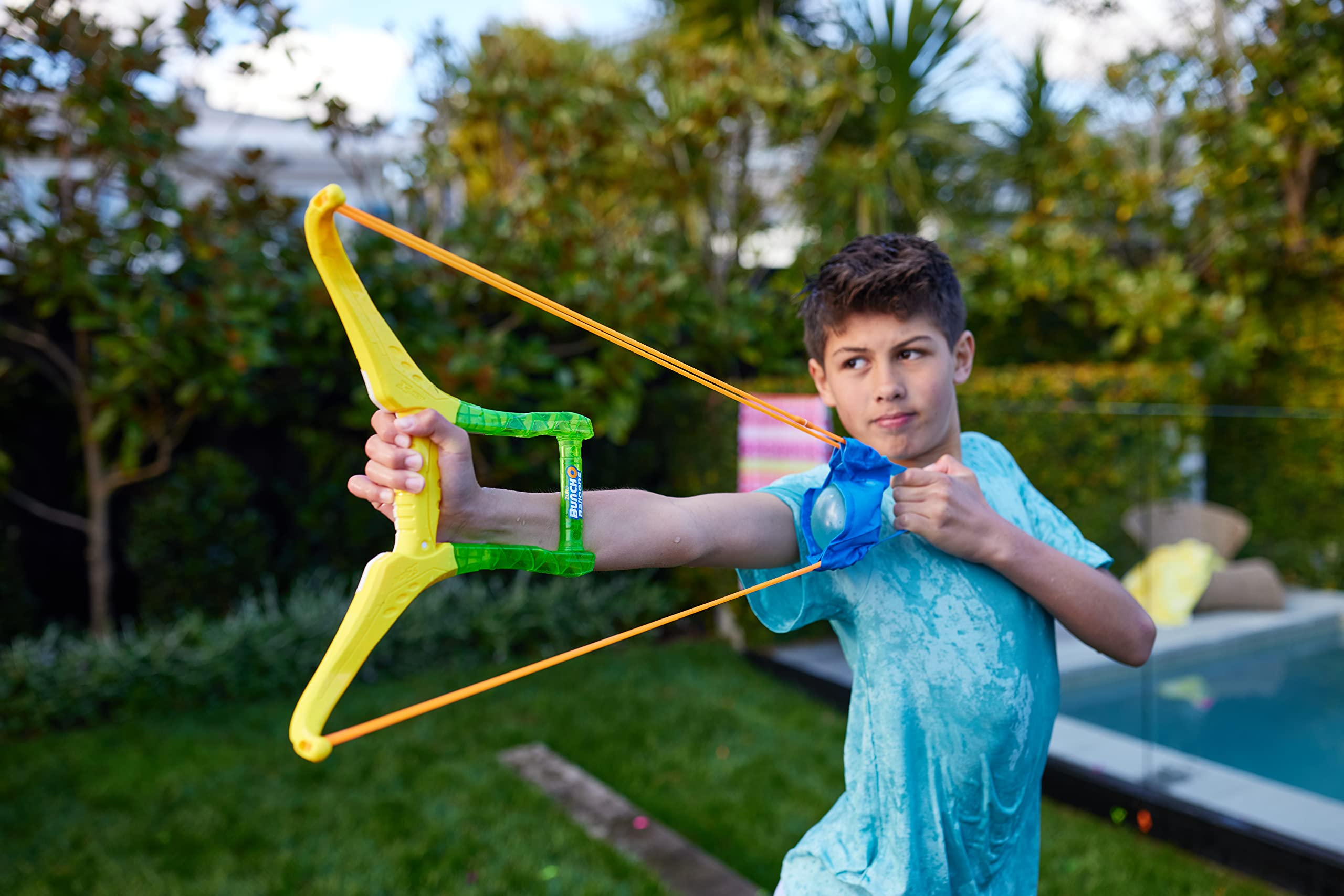 ZURU - BUNCH O BALLOONS - Tropical Party Arc Slingshot - 100 bombe ad acqua - Gioco all'aperto - Gioco d'acqua - 56494