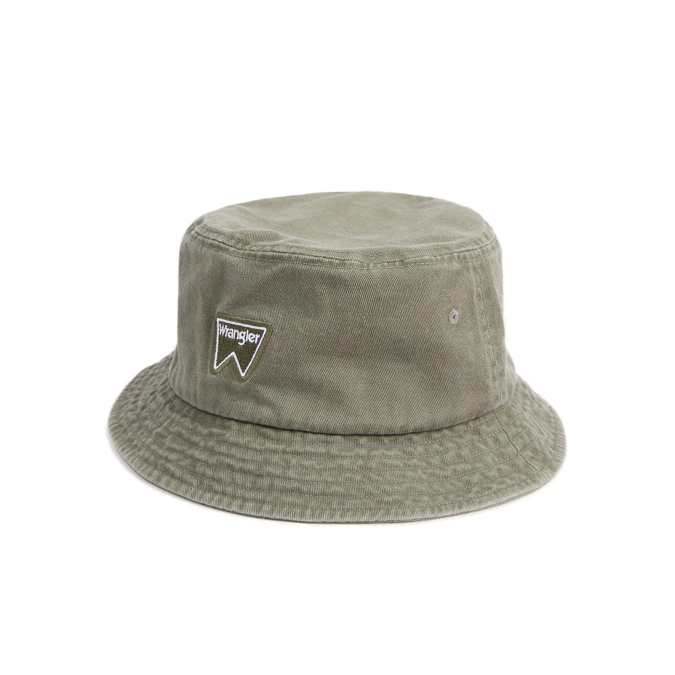 WranglerUnisex's Washed Bucket HAT Cap, Oil Green, One Size