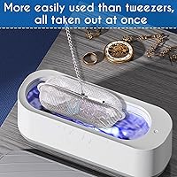 Vista 4 de AIERSA Cesta de limpieza ultrasónica, cesta de acero inoxidable de 2 piezas para limpiador ultrasónico de joyas, piezas pequeñas y solución