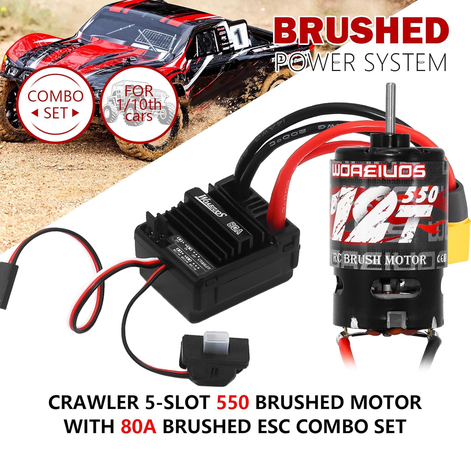 550 Brushed Motor 12T 80A ESC Brushed Motor ESC Jamaica Ubuy