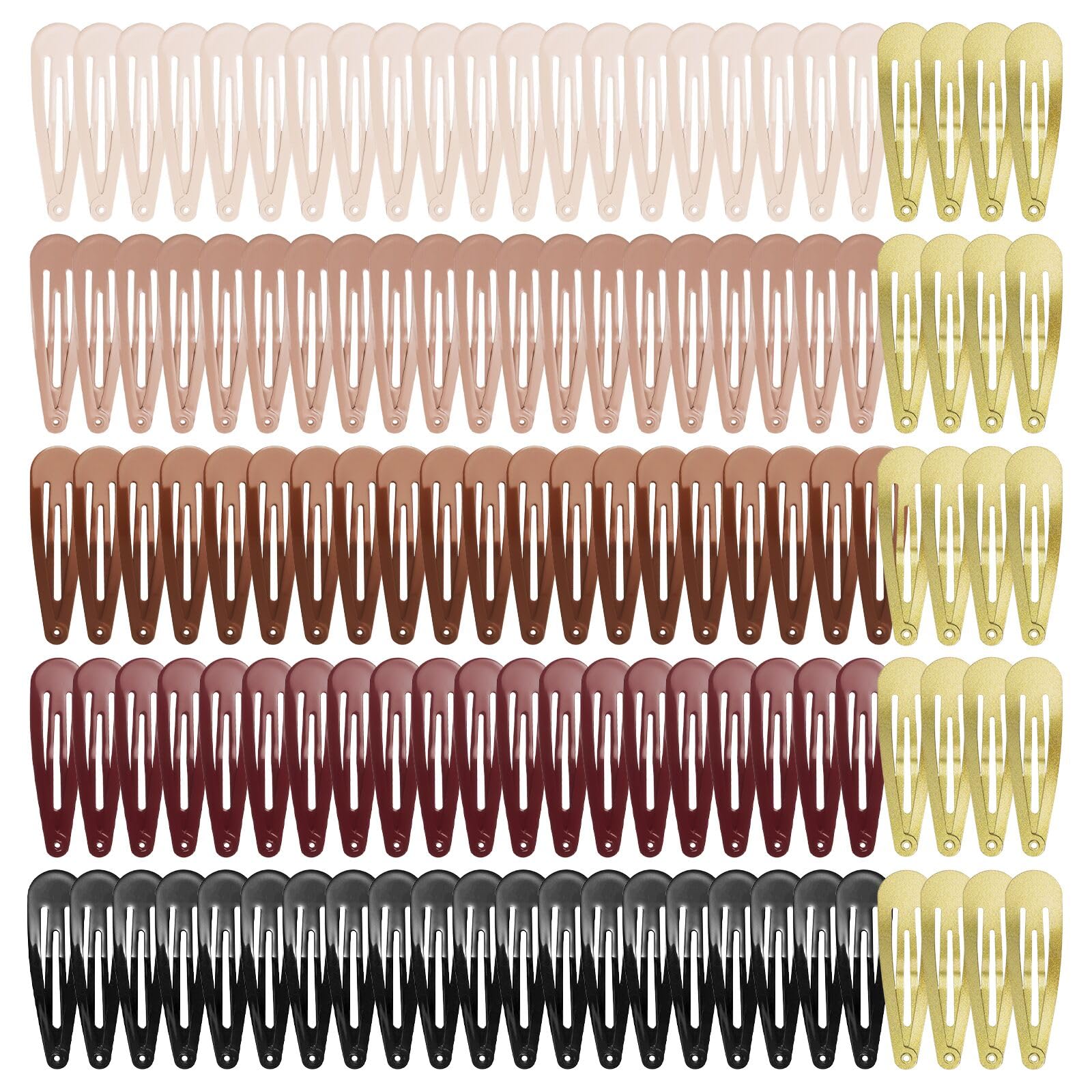 Colorful Hair Clips - 120 Pack Snap Barrettes -12 Colorful Hair Clips - 120 Pack Snap Barrettes -12