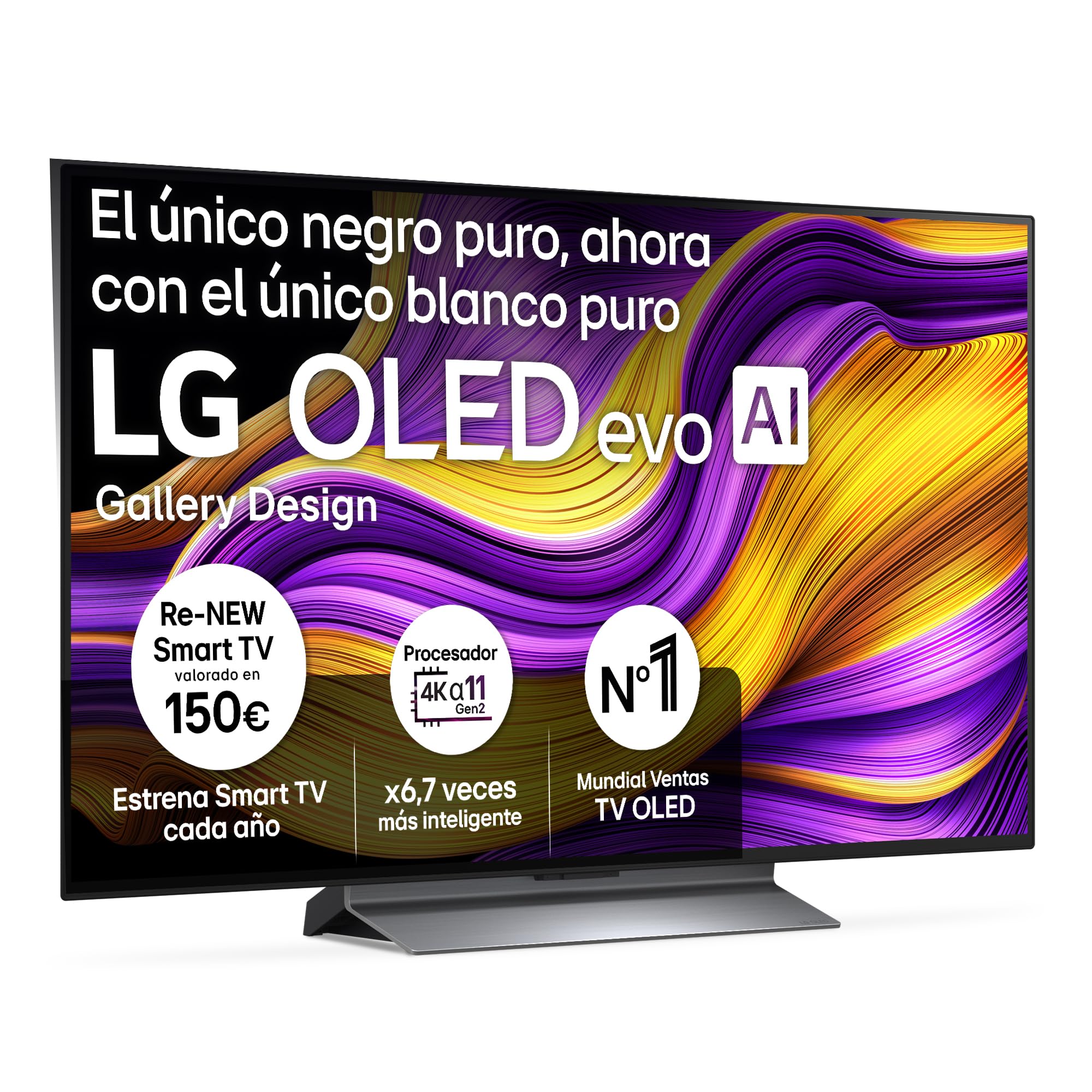 LG OLED48G56LS - TV 48", OLED EVO 4K, Smart TV IA G5, WebOS 25, Super Upscaling, Dolby Vision y Dolby Atmos, AMD FreeSync, Alexa/Google Assistant, Negro