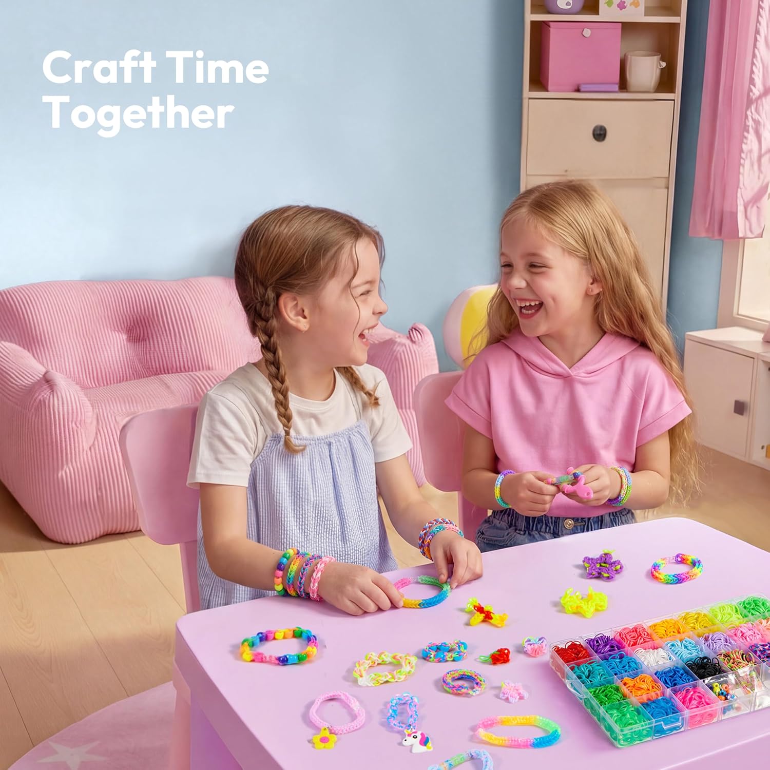 Klever Kits Rubber Band Bracelet Kit, Glow in The Dark Loom Bracelet Making Kit, 6000+ PCS DIY Set, Crafts for Girls Age 7+ by JOVA - Image 8