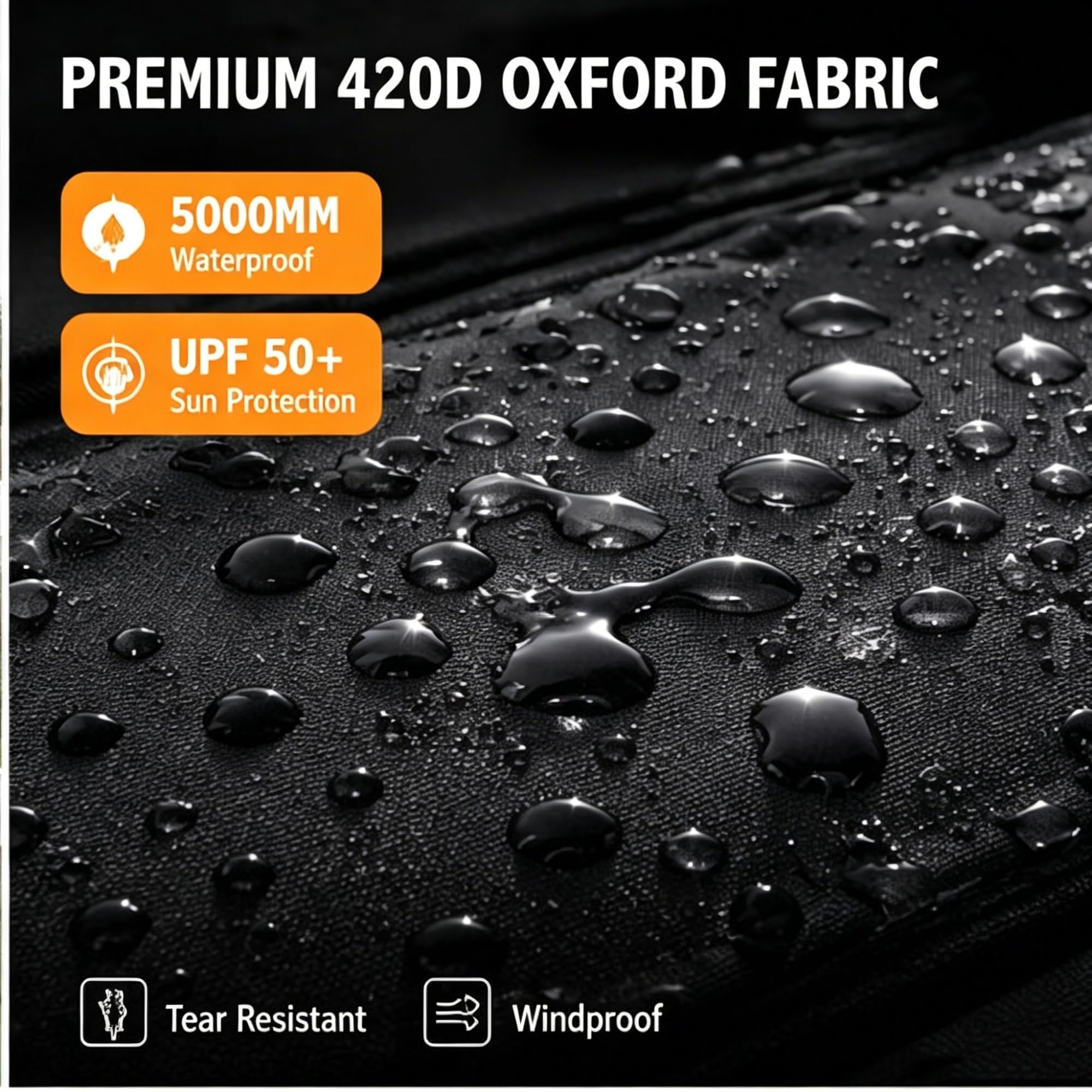Mehrseitige Fahrzeug Vorzelt Erweiterungswand, Markise Auto 420D Oxford wasserdichte Vorzeltwand Set, UPF 50+ Sonnenschutz Verdeck für Camping Einsatz(Black,200x250cm/6.6x8.2ft)