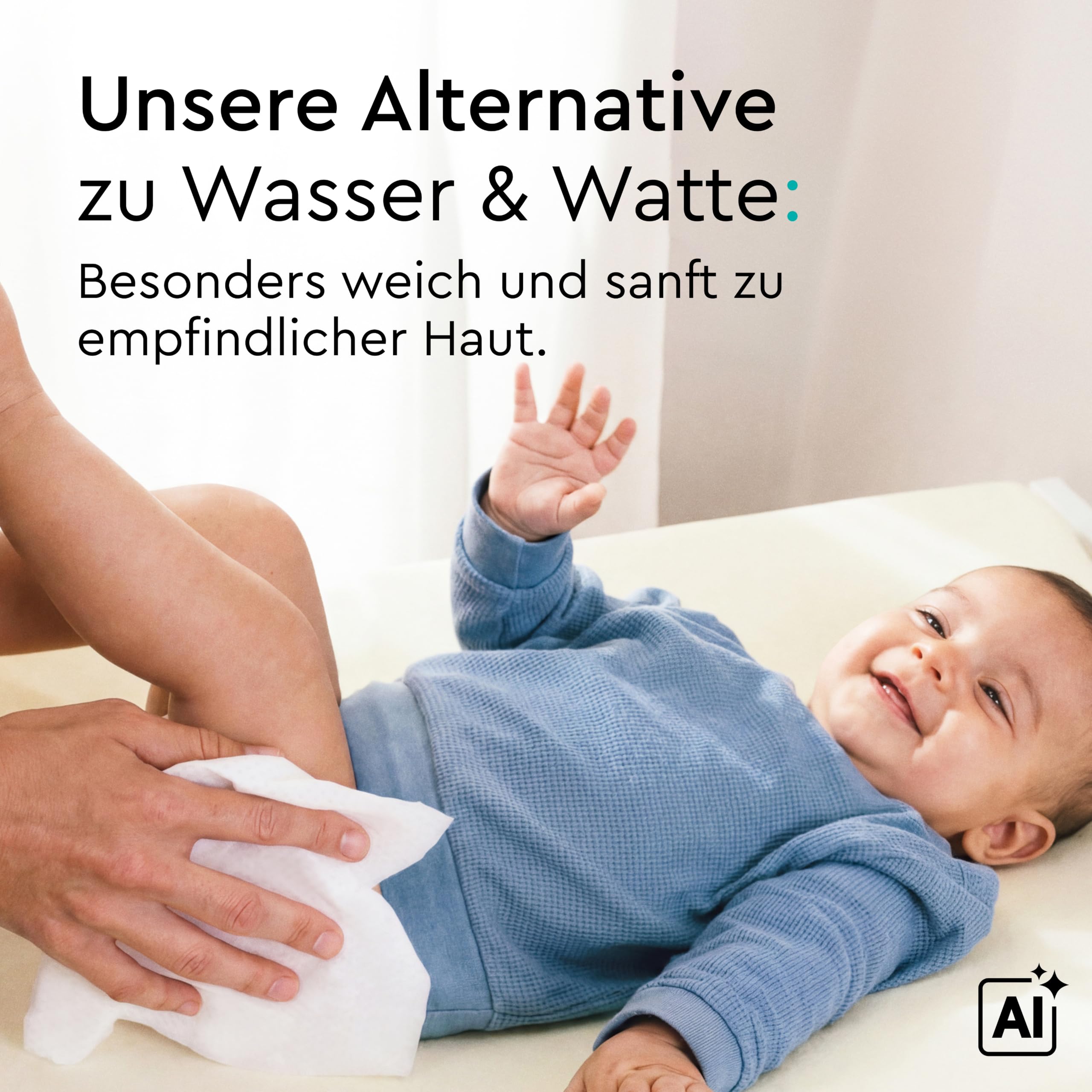 LILLYDOO Baby Feuchttücher mit 99% Wasser, 600 Stück (10 x 60), 100% plastikfreies Tuch, ohne Parfüme & mild wie Watte und Wasser