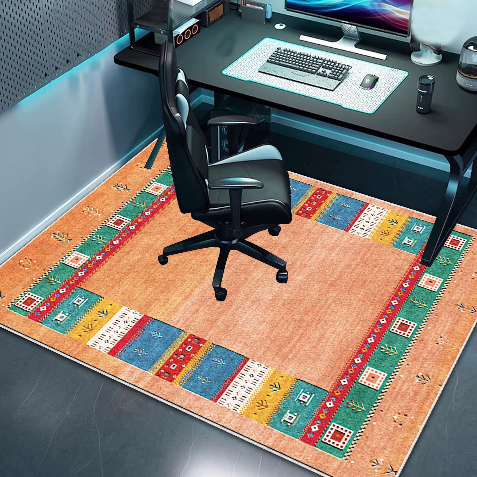 Tapis protège-Sol pour Chaise de Bureau | 160 x 200 cm Tapis pour Chaise de Bureau | Protège Sol sous Chaise | Tapis Chaise Gaming Antidérapant | Tapis de Protection de Sol pour sols durs