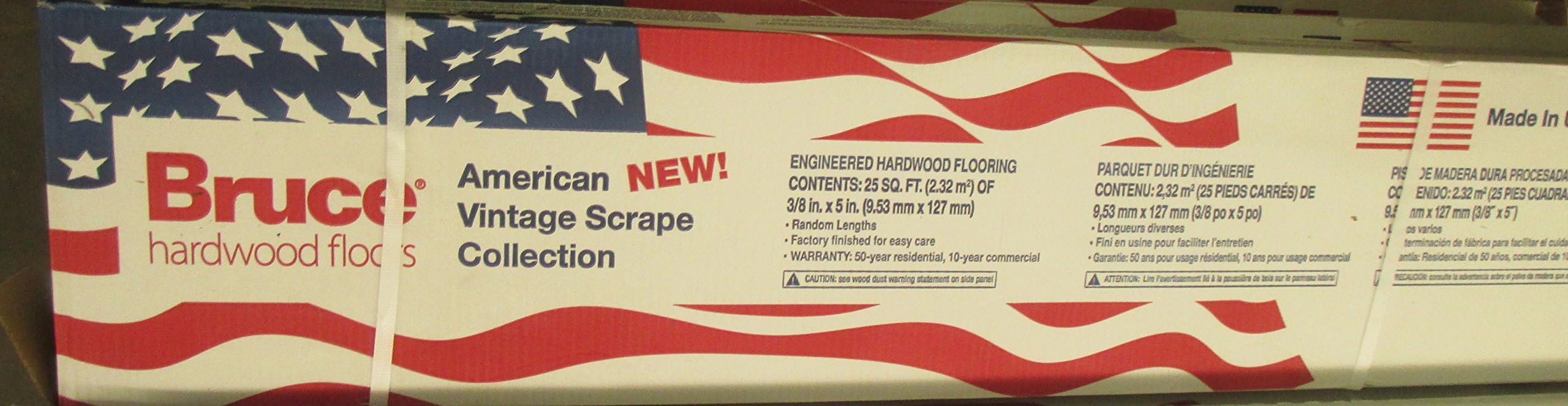 Bruce American Vintage Scraped Vermont Syrup 3/8 In. X 5 In. X Varying Length Engineered Hardwood Flooring (25 Sq. Ft. / Case) Eamv5vs