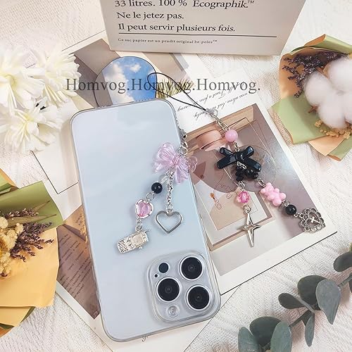 Miniatura 36 de 1-4 dijes estéticos para teléfono celular Y2K, correa de fresa, mariposa, estrella, accesorios Y2K para bolsa, llavero, Airpods, cámara, colgantes