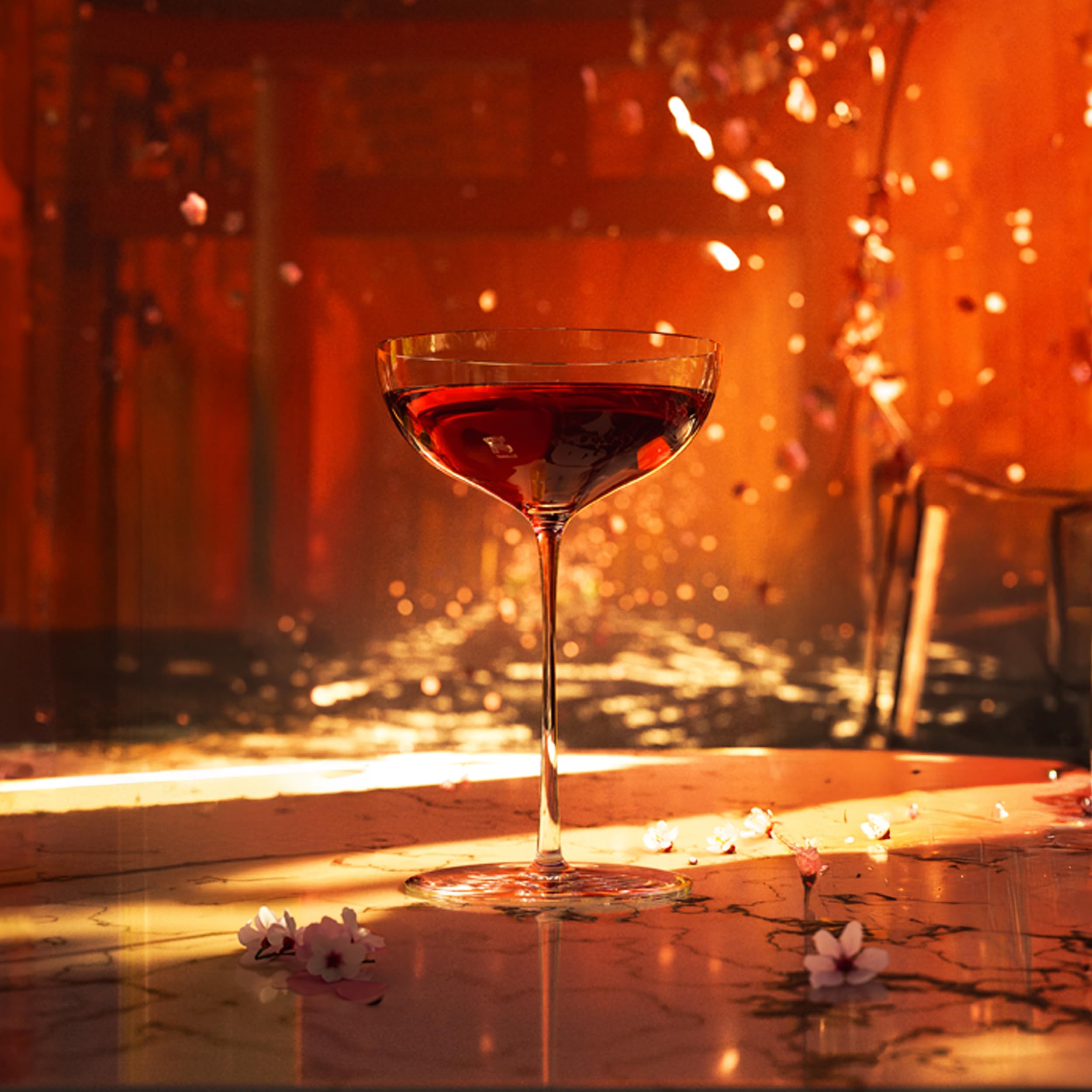 Stölzle Lausitz Kyoto Bar Cocktailschale 6er-Set 320 ml – Elegante Cocktailgläser ideal für Martini & Margarita – Stilvolle Kristallgläser für Cocktails – Spülmaschinengeeignet & stoßfest