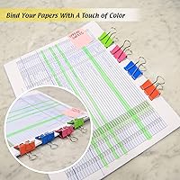 Vista 4 de BAZIC - Clip de carpeta de colores surtidos mediano de 1 1/4 pulgadas (1.260 in) (paquete de 8)