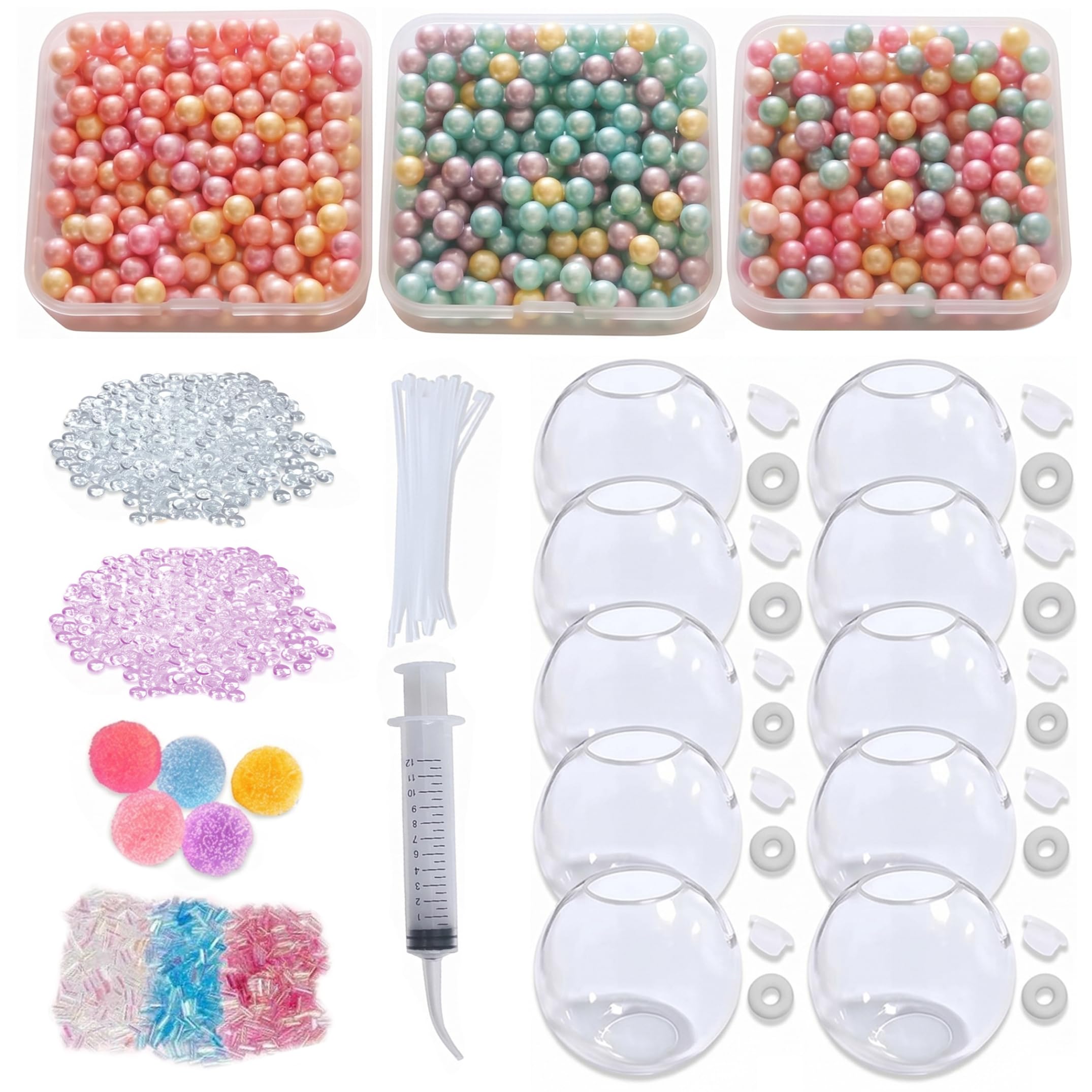 Bemonew DIY Stress Ball Making Kit, 10 PCS Stress Ball Skin Set with Air Pump & Expander Tool for Pressure Squeeze Balls for Adult Kids