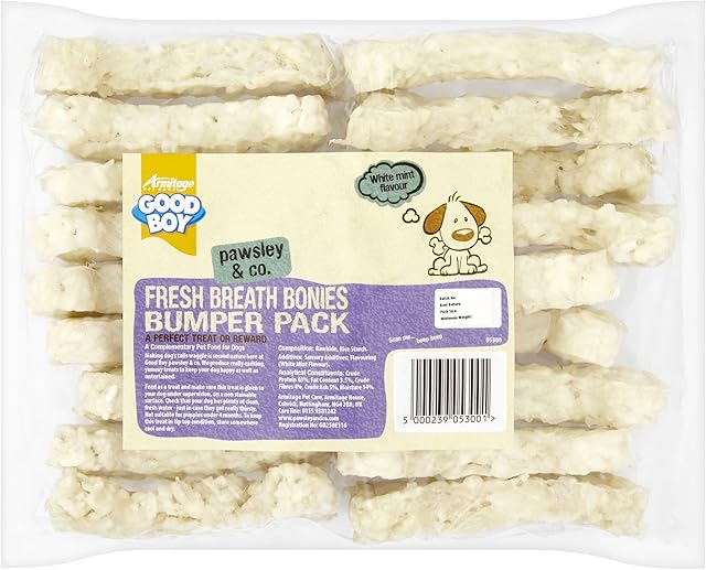 Good Boy - Munchy Fresh Breath Bonies - Dog Chews - Dental Chews For Dogs - Pack of 18 - A Perfect Treat or Reward