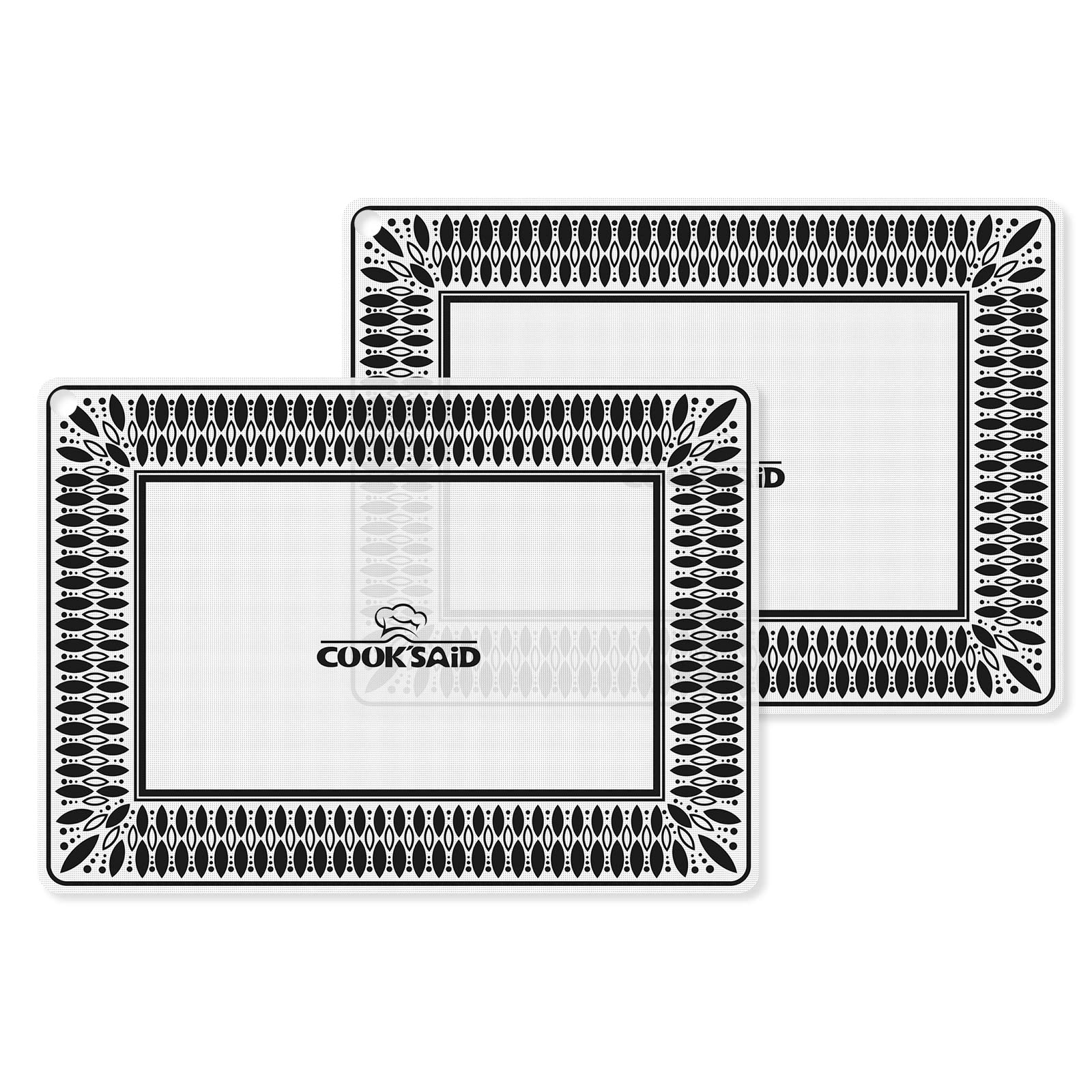 Cook's Aid 2 PCS Silicone Induction Cooktop Protector Cover Mat 10.2"x13.7" (Magnetic) | 230°C (450℉) Heat-Resistant Induction Stove Protector | Multifunctional Silicone Mats (Logo CK)