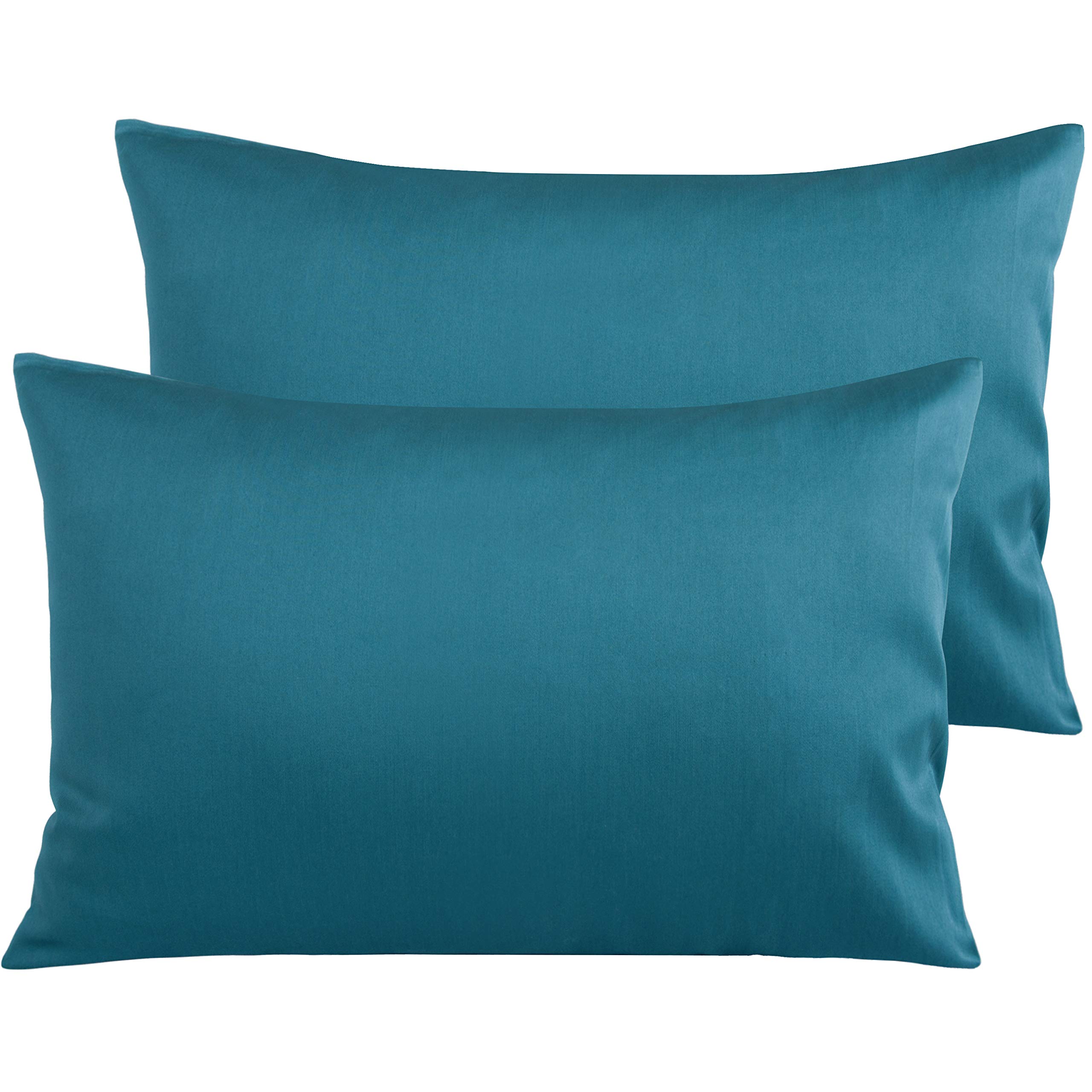 Taies d'oreiller 100 % coton égyptien 500 fils douces et respirantes bleu ardoise