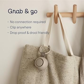 Hatch Go | Portable Sound Machine for Babies and Kids | Sleep Soother | 10 Soothing Sounds | White Noise | Shush | Travel | Registry Gift | Baby Shower | Clips on Stroller | Greige