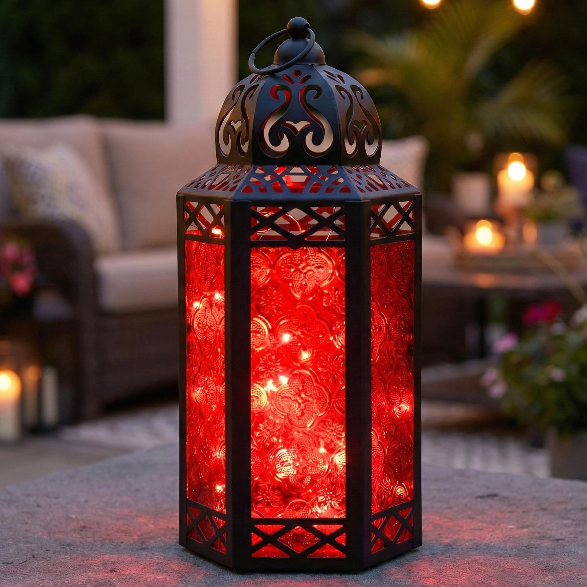 Amazon.com: Vela Lanterns Decorative Indoor Red Gothic Fairy Light
