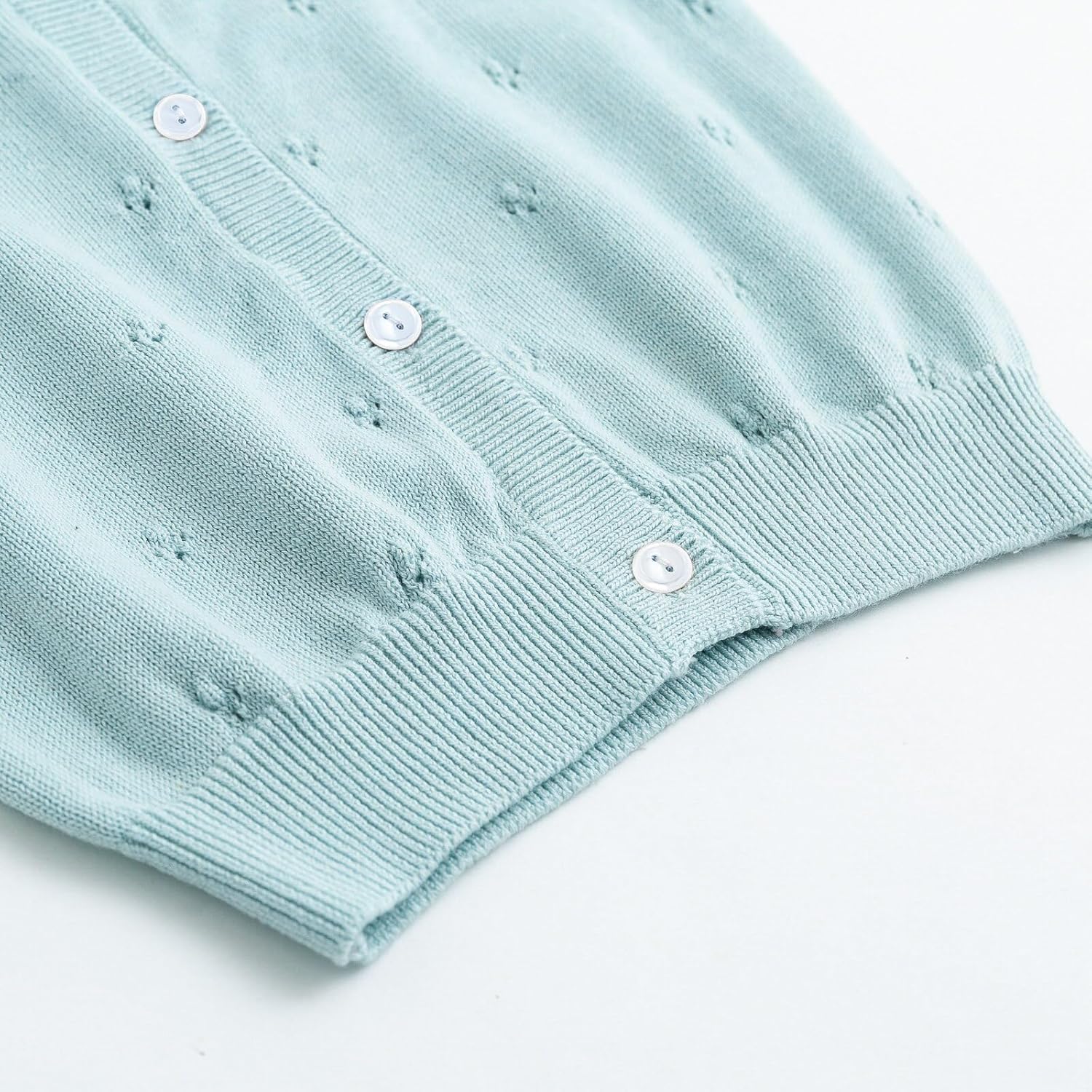 Curipeer Little Girls Cardigan Sweater Buttons Long Sleeve Toddler Knitted Jacket 2-8Y - Image 6