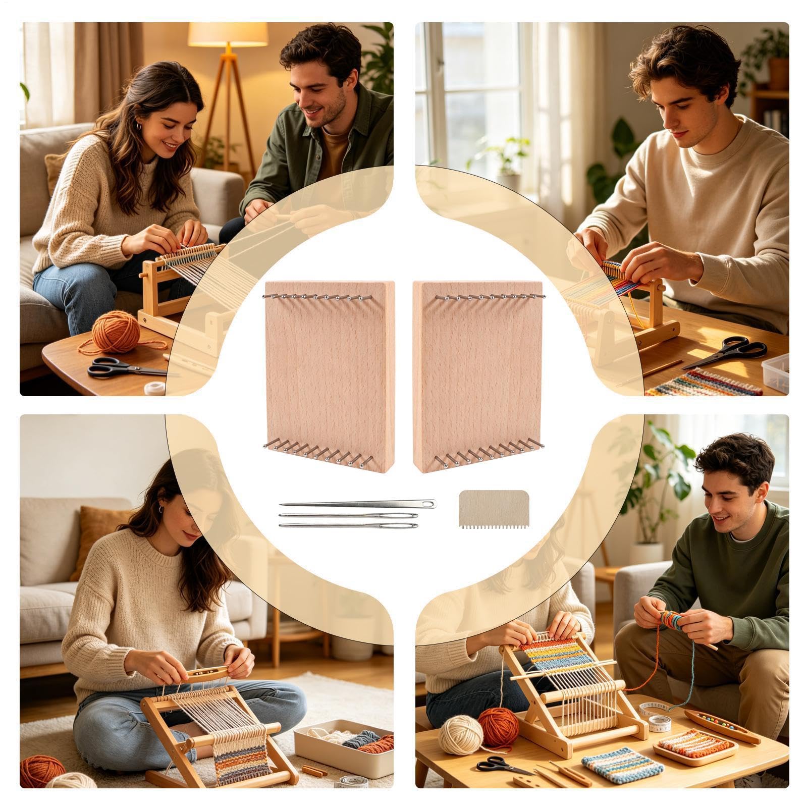 Chunky Knitting Board Portable legno tessitura filato strumento