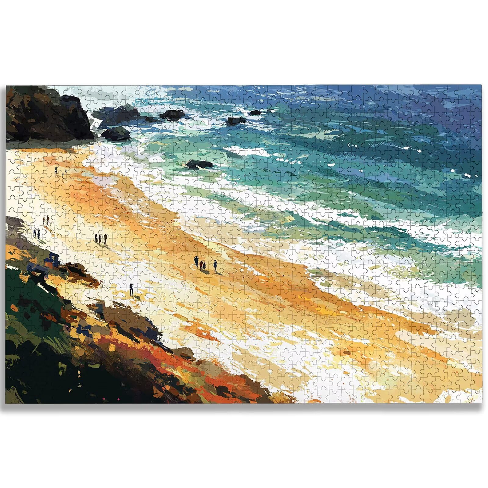 Puzzle 2000 Piezas, Puzzle Paisaje con Caja para Adultos, DIY Playa Rompecabezas Madera para Adultos, 2000 Piezas Rompecabezas Desafiante, para Decoracion Hogar, Regalo Mujer, Regalo Hombres, -2320
