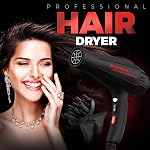 Professional 2200W Diffuser Hair Dryer for Curly and Natural Wavy Hair, Low Noise Negative Ionic Blow Dryer with Diffuser, The New Upgraded Motor & Ceramic Technology for Fast Drying by BELLFORNO