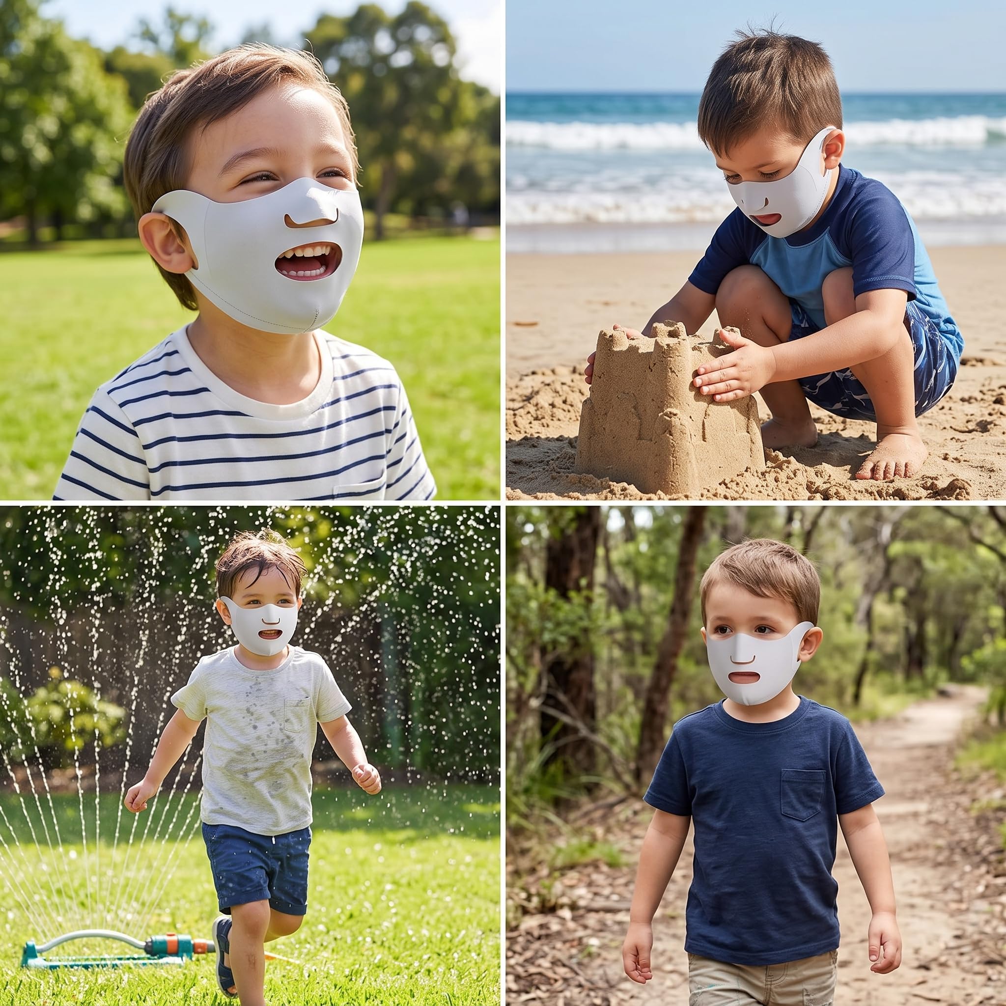 Masque protection e, Masque anti respirant, Pour activités plein air, anti- pour enfants et adultes, Grande taille (70-90KG)
