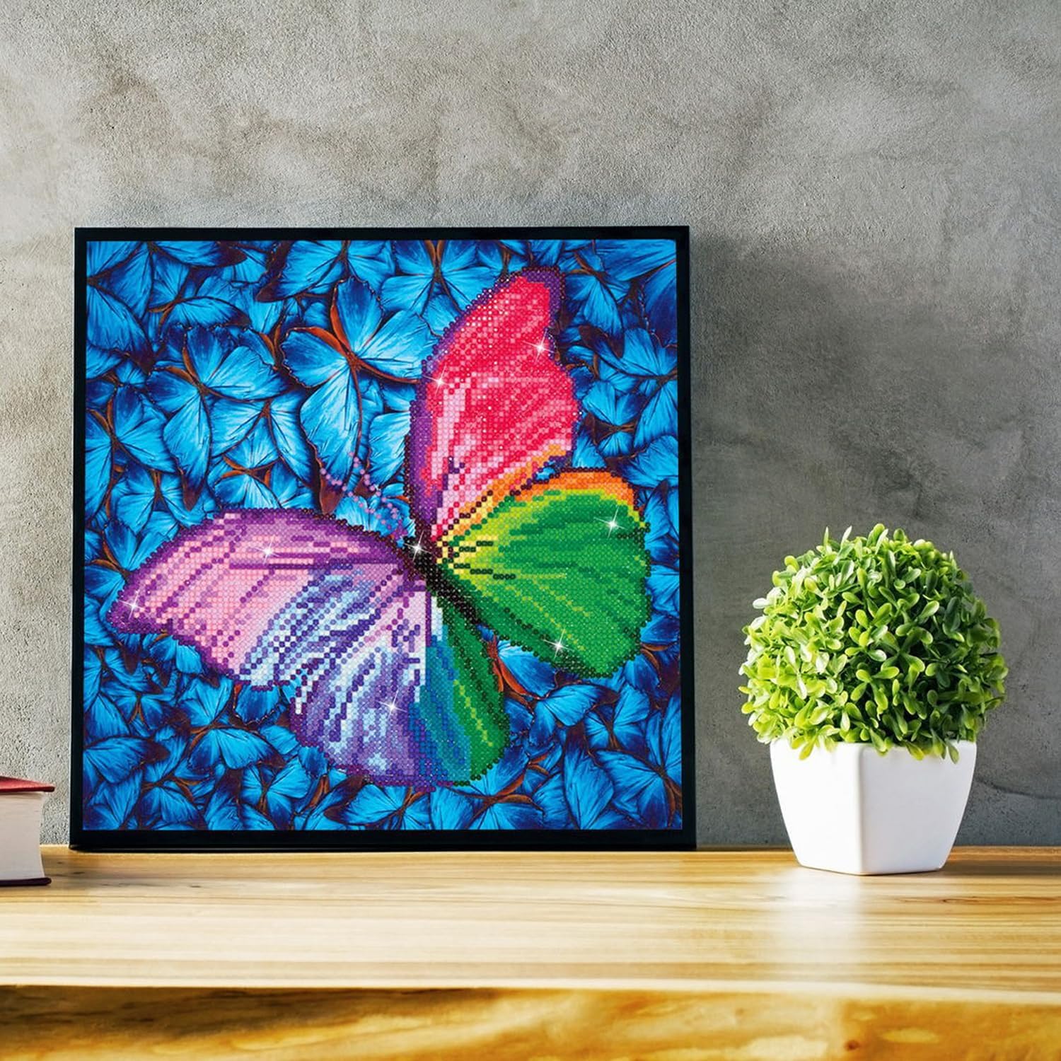 DIAMOND DOTZ Flutter by Pink Butterflies Diamond Painting Kits for Adults - Diamond Art Kits a Relaxing Creative Craft Kit with Dotz Gems 12"x12"