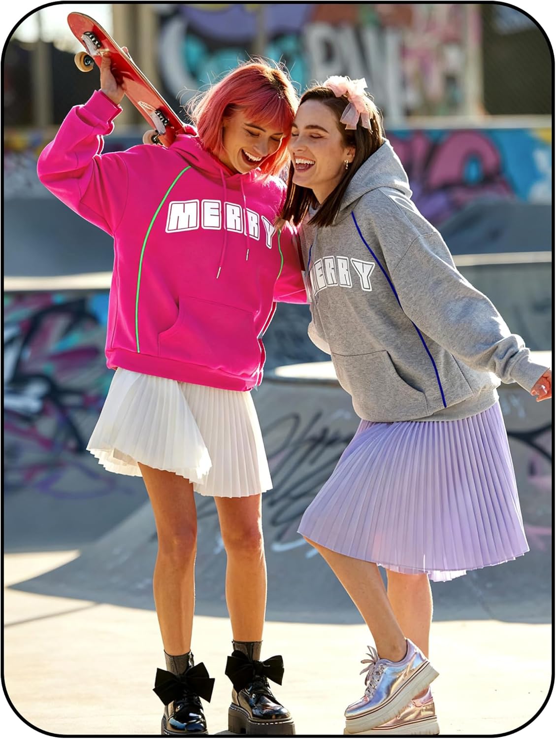 Graphic Hoodies for Women Y2K Trendy Sweatshirt with Pocket Ladie Streetwear Cool Fleece Pullover - Image 2