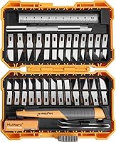 Vista 10 de MulWark Exacto Juego de cuchillos Kit de cuchillos para manualidades Kit de 16 piezas de precisión para manualidades con cuchillos afilados