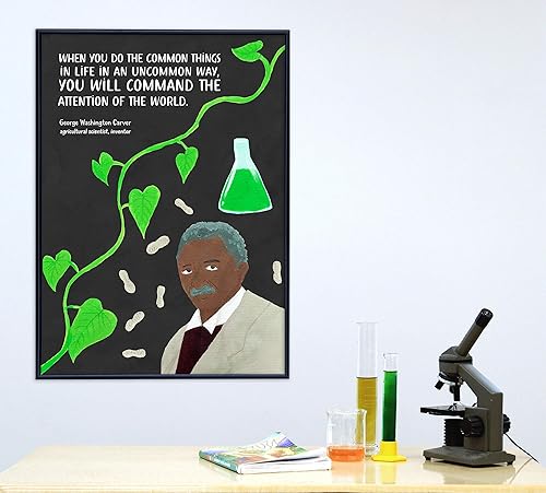 Miniatura 3 de George Washington Carver Science STEM Art Print. Matte Paper, Laminated or Framed. Multiple Sizes