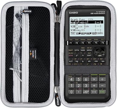 Aproca Black Hard Storage Portable Case for Casio fx-9750GIII Standard Graphing Calculator Case Only