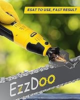 Vista 6 de Electric Cordless Chainsaw Sharpener Kit - Portable 12V Chain Saw Sharpener Tool with 6 Titanium-Coated Diamond Bits(Wheels) & Angle Guide - Easy to