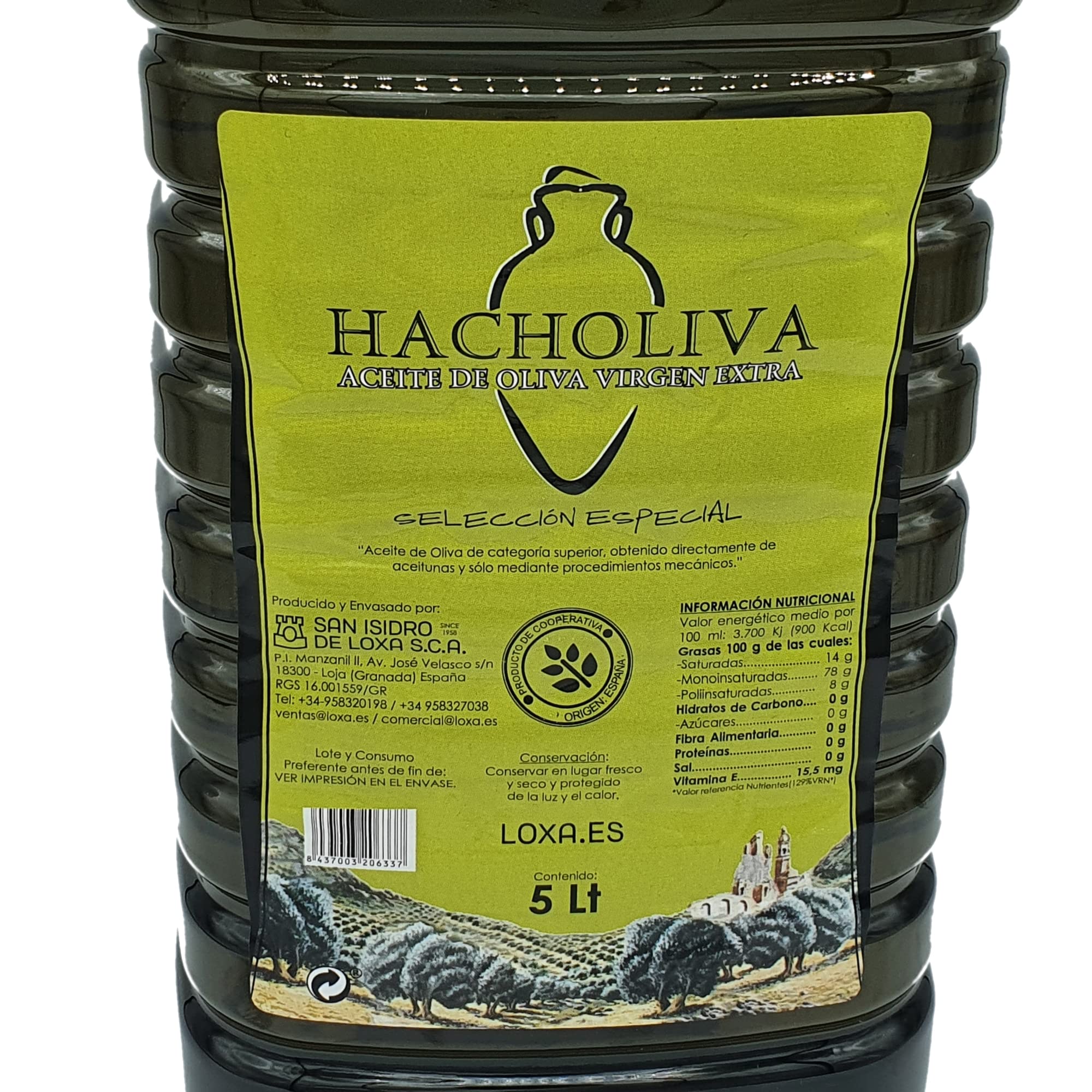Aceite de Oliva Virgen Extra - HACHOLIVA - AOVE - Selección Especial - 3 Garrafas de 5 Litros (15 L) - Origen España