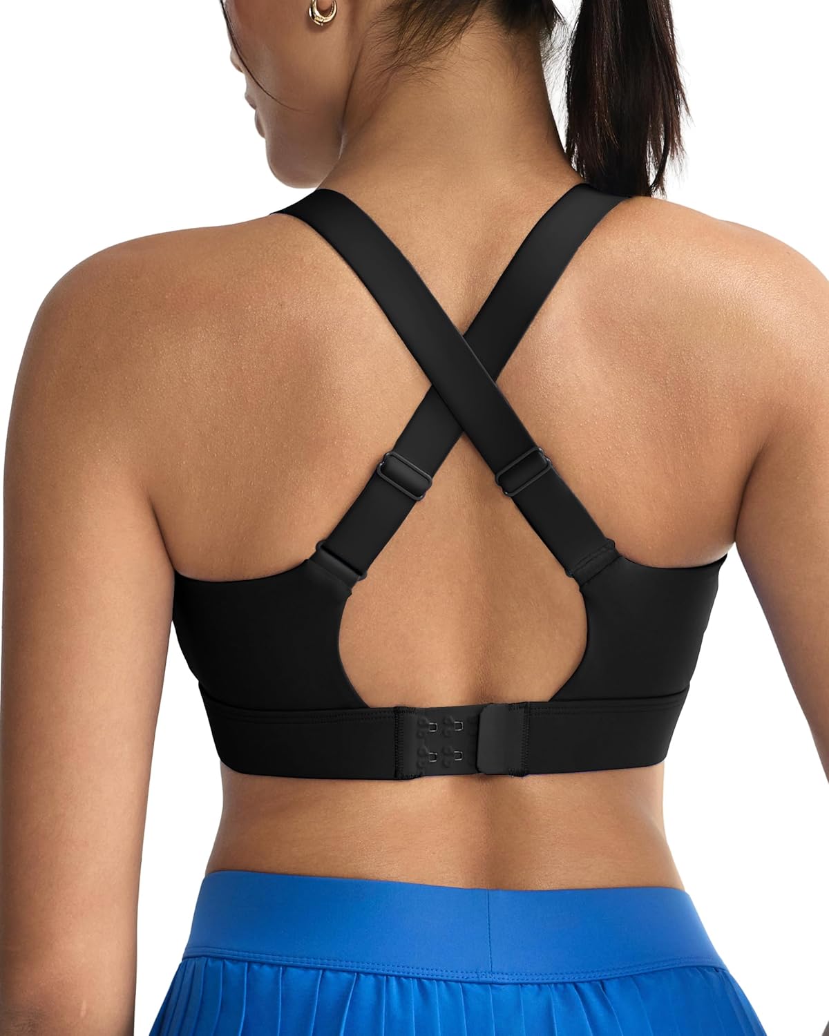 High Support Adjustable Sports Bras for Women with Pads