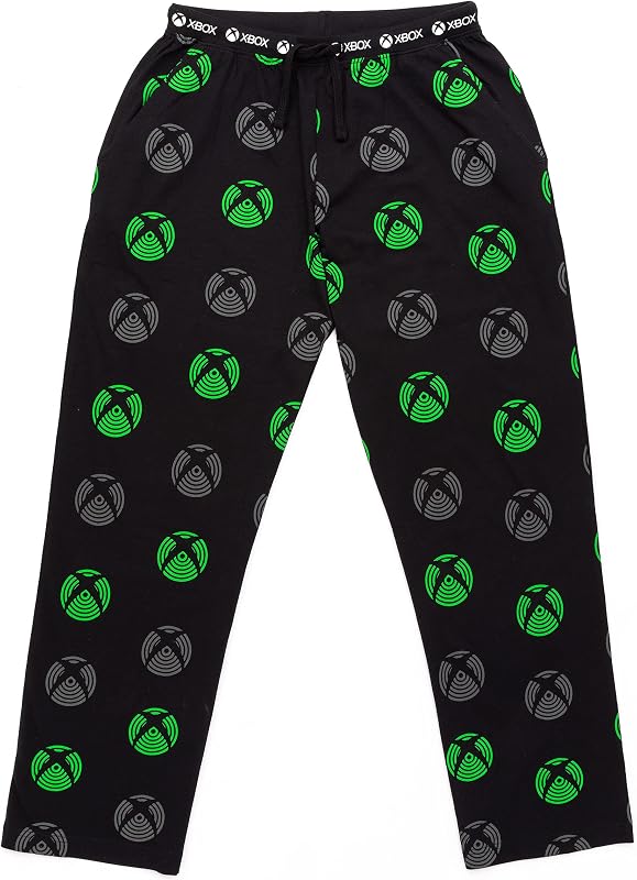 Lounge Pants Hombre Negro Consola De Juegos Pijamas Pantalones Pantalones Pjs