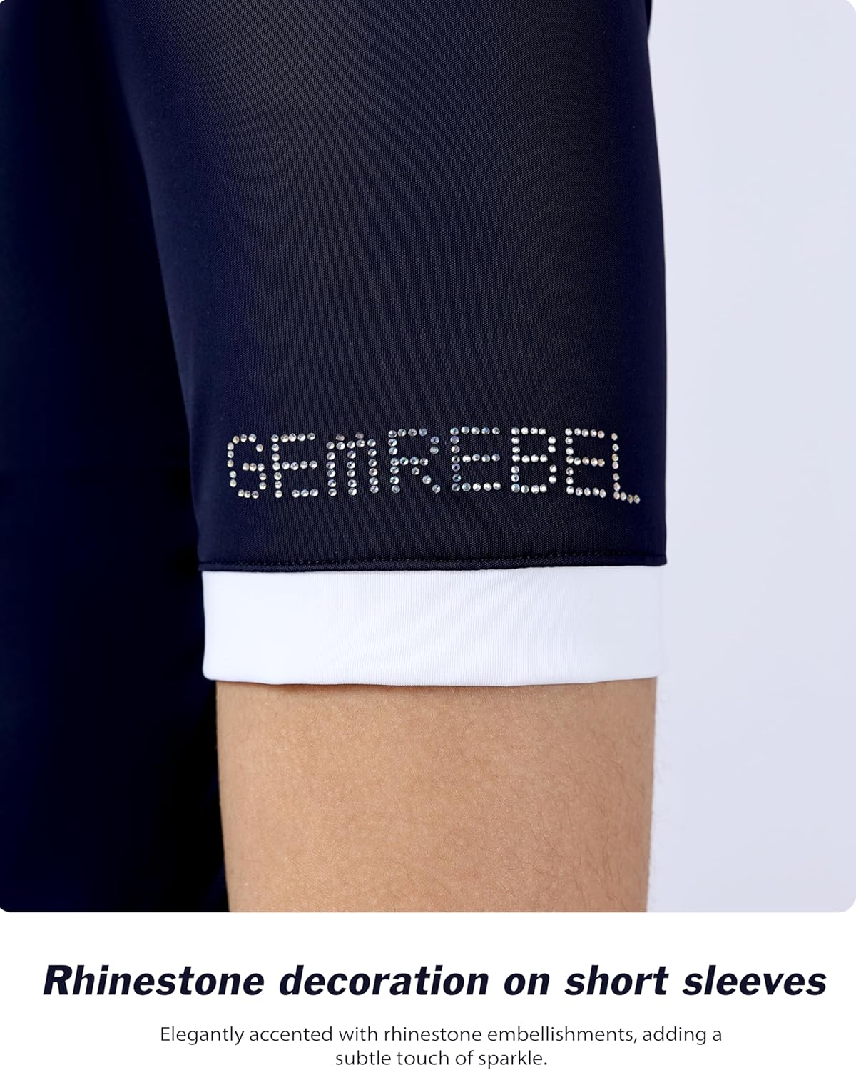 Women’s Short Sleeve Equestrian Show Shirt, Pleated Competition Riding Top - Image 6