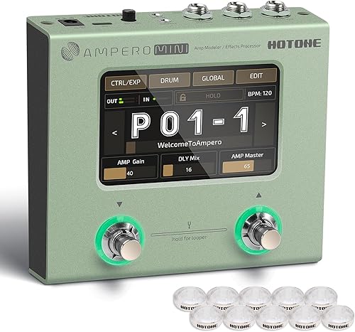 Miniatura 36 de HOTONE Procesador de múltiples efectos Pedal Guitarra Bass Amp Modelado IR Gabinetes Simulación Multi IdiomaEstéreo OTG USB Audio Interfaz Ampero