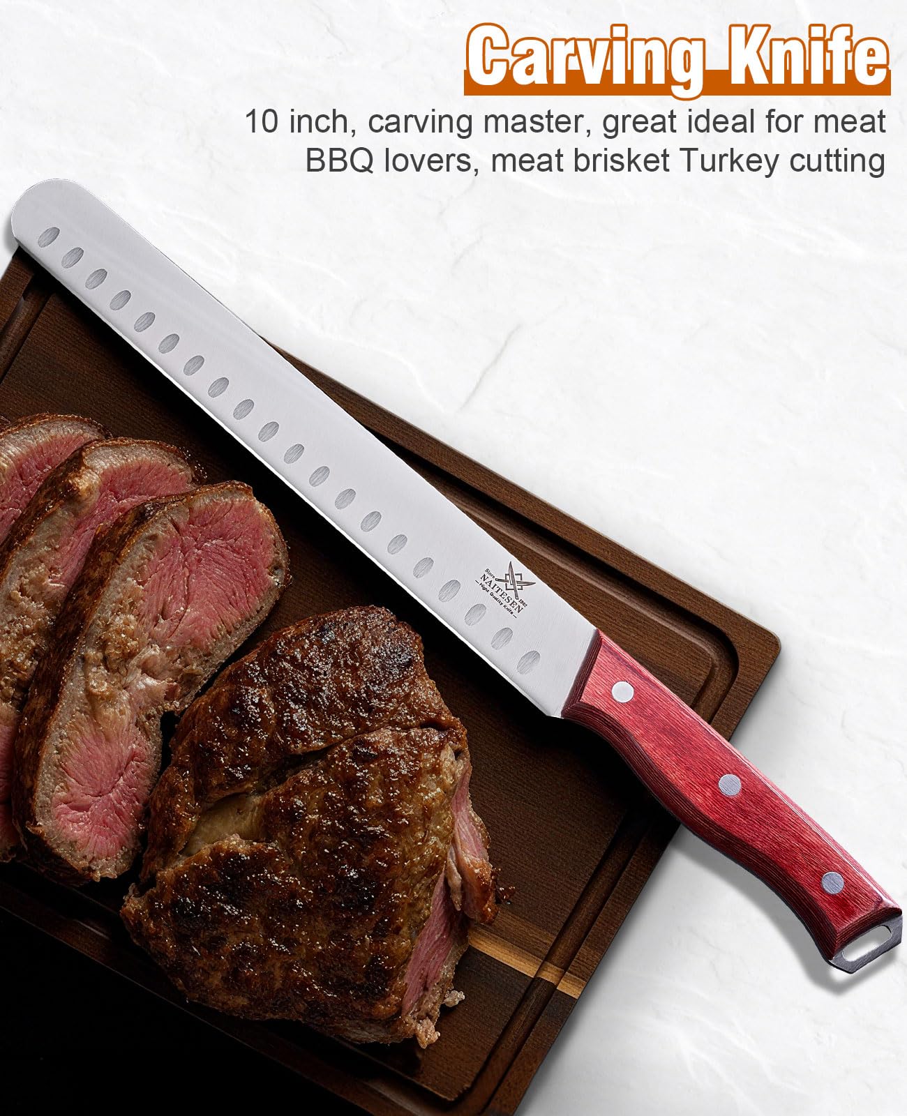 Naitesen 2PCS Brisket Carving Knife and All Purpose Kitchen Shears Set — Amazon image 2